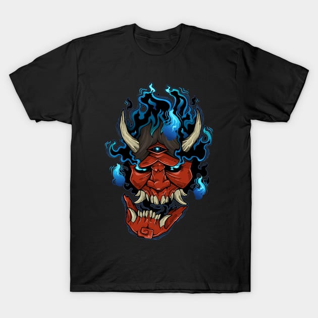 Oni Mask T-Shirt by Dalebor's Booth